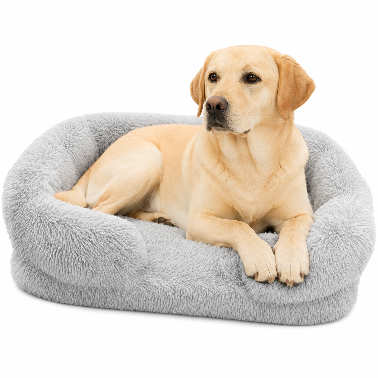 Shag Donut Orthopedic Dog Bed
