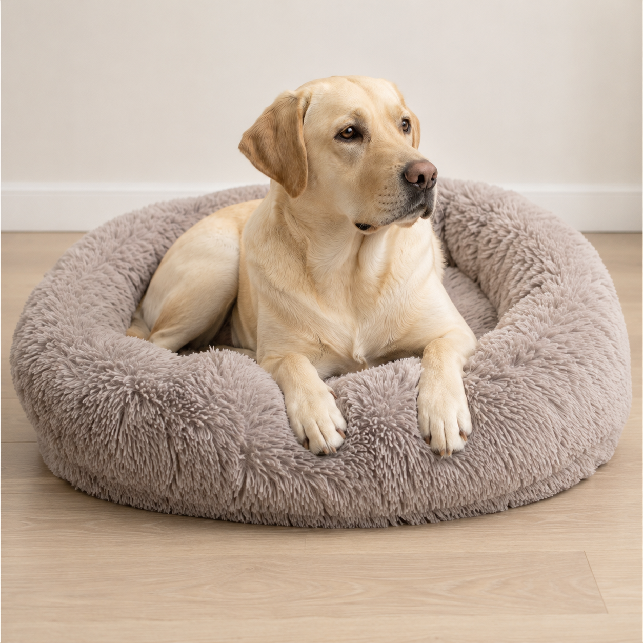 Shag Donut Orthopedic Dog Bed