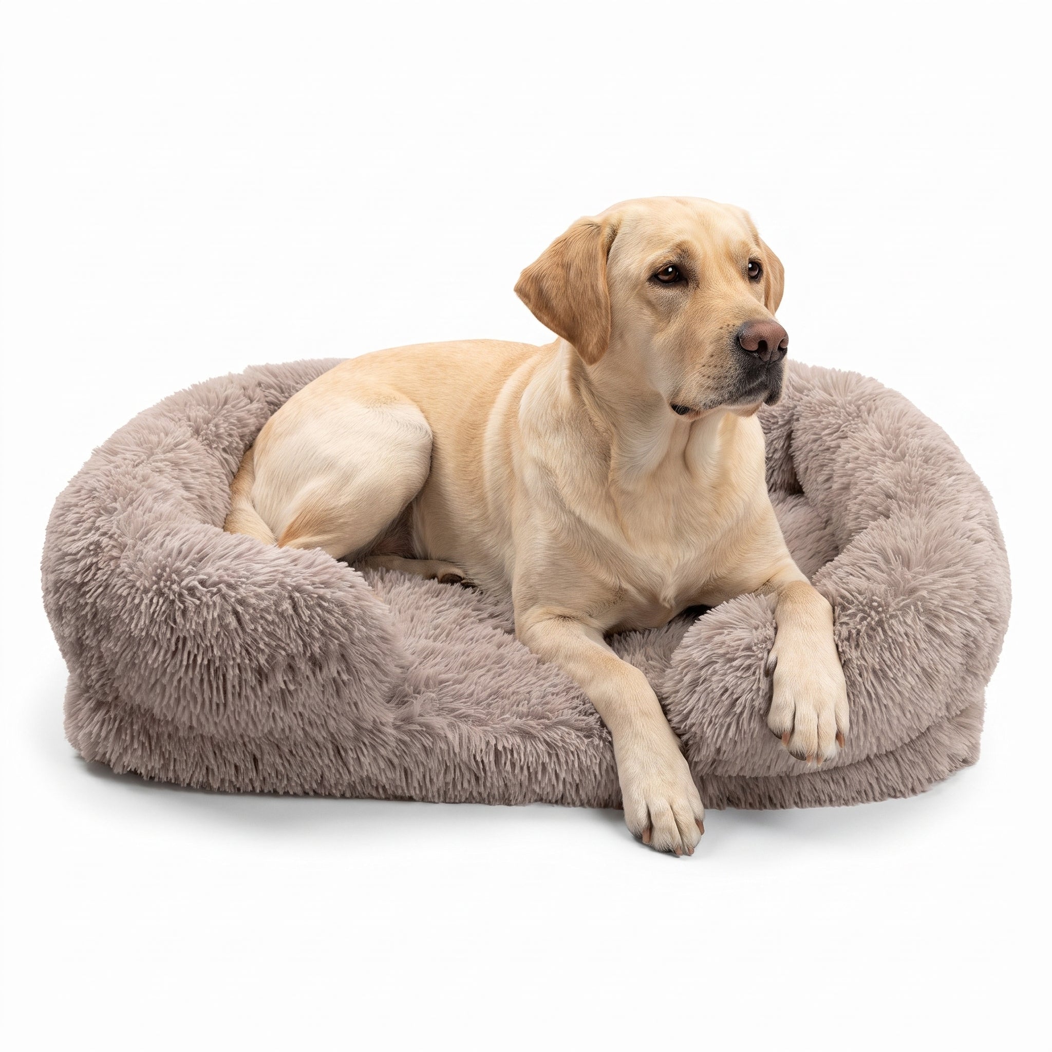 Shag Donut Orthopedic Dog Bed