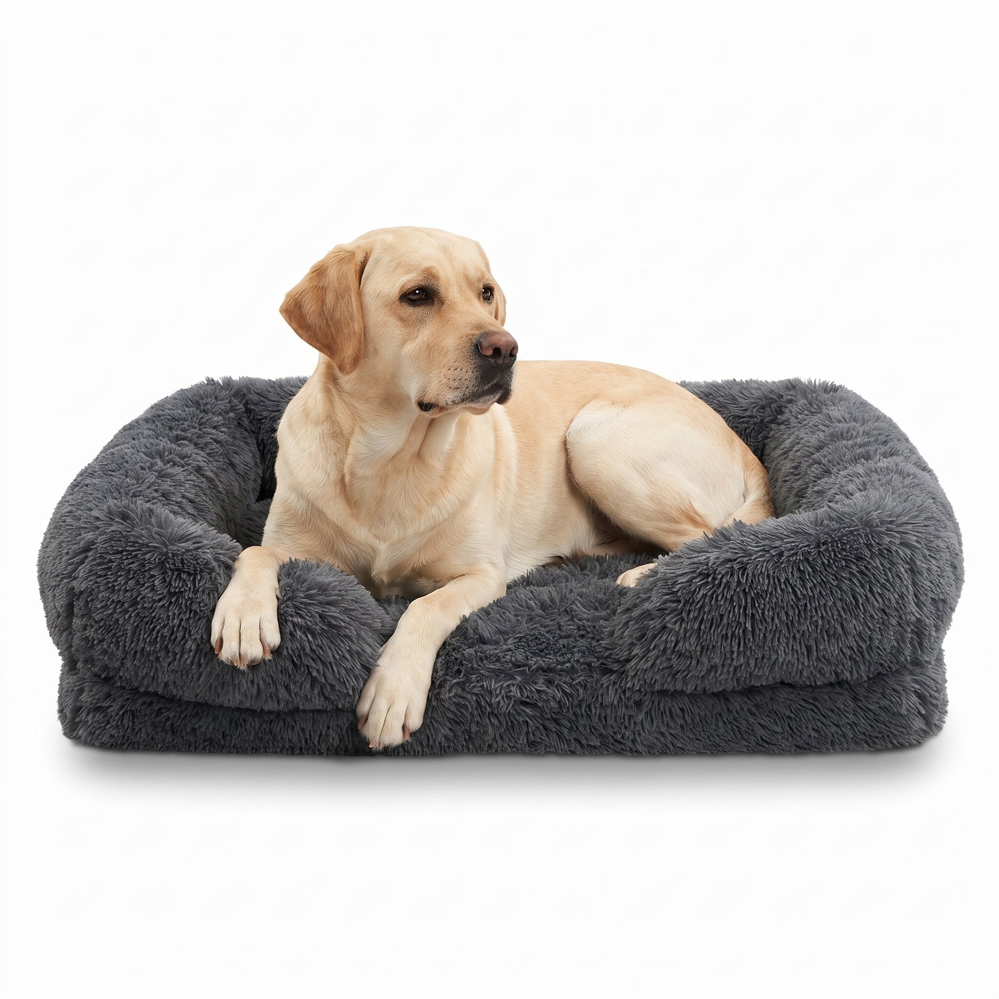 Shag Donut Orthopedic Dog Bed