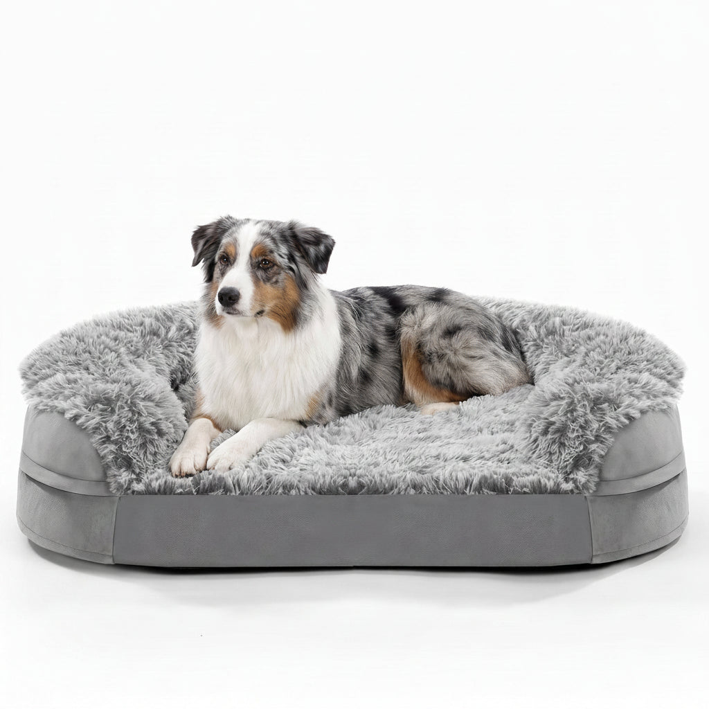 Plush Semicircle Orthopedic Dog Bed