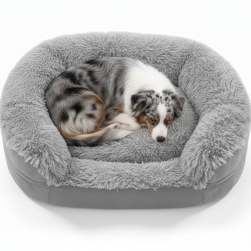 Plush Semicircle Orthopedic Dog Bed