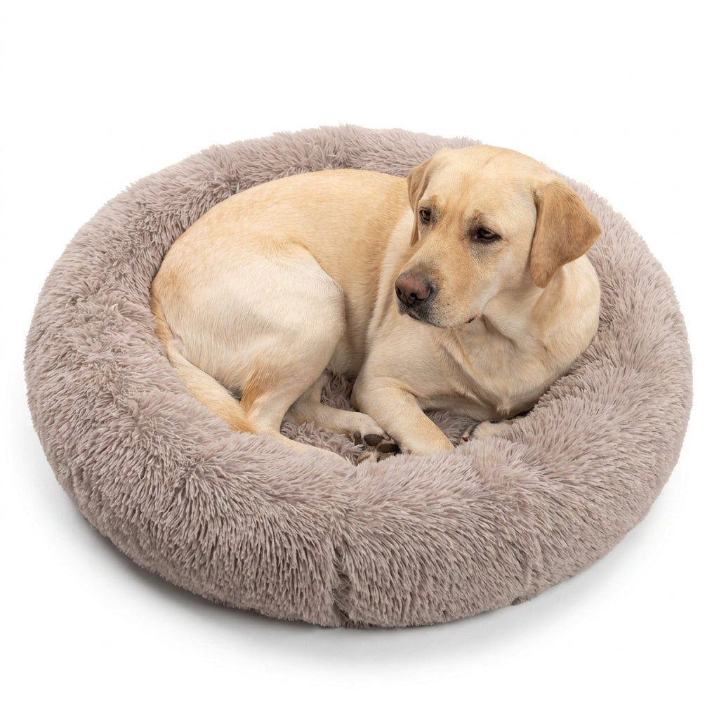 Shag Donut Orthopedic Dog Bed