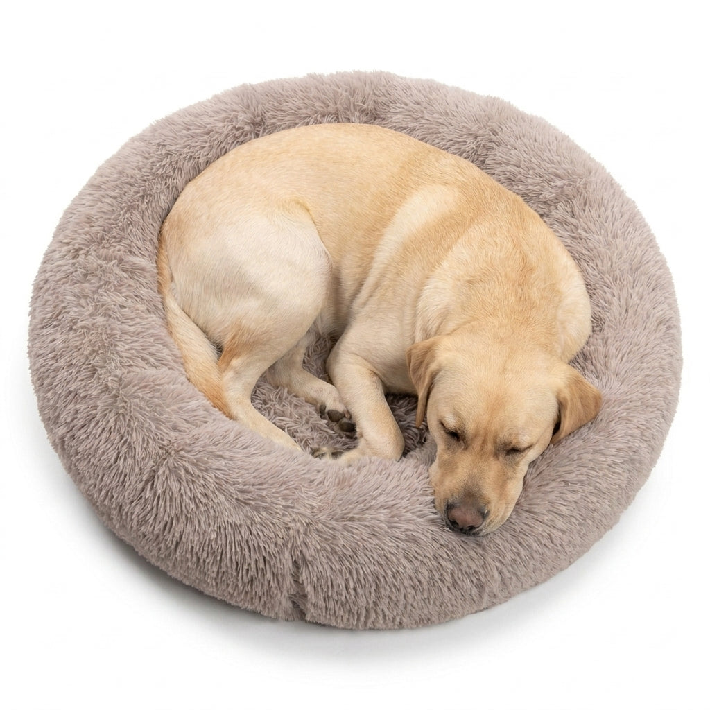 Shag Donut Orthopedic Dog Bed