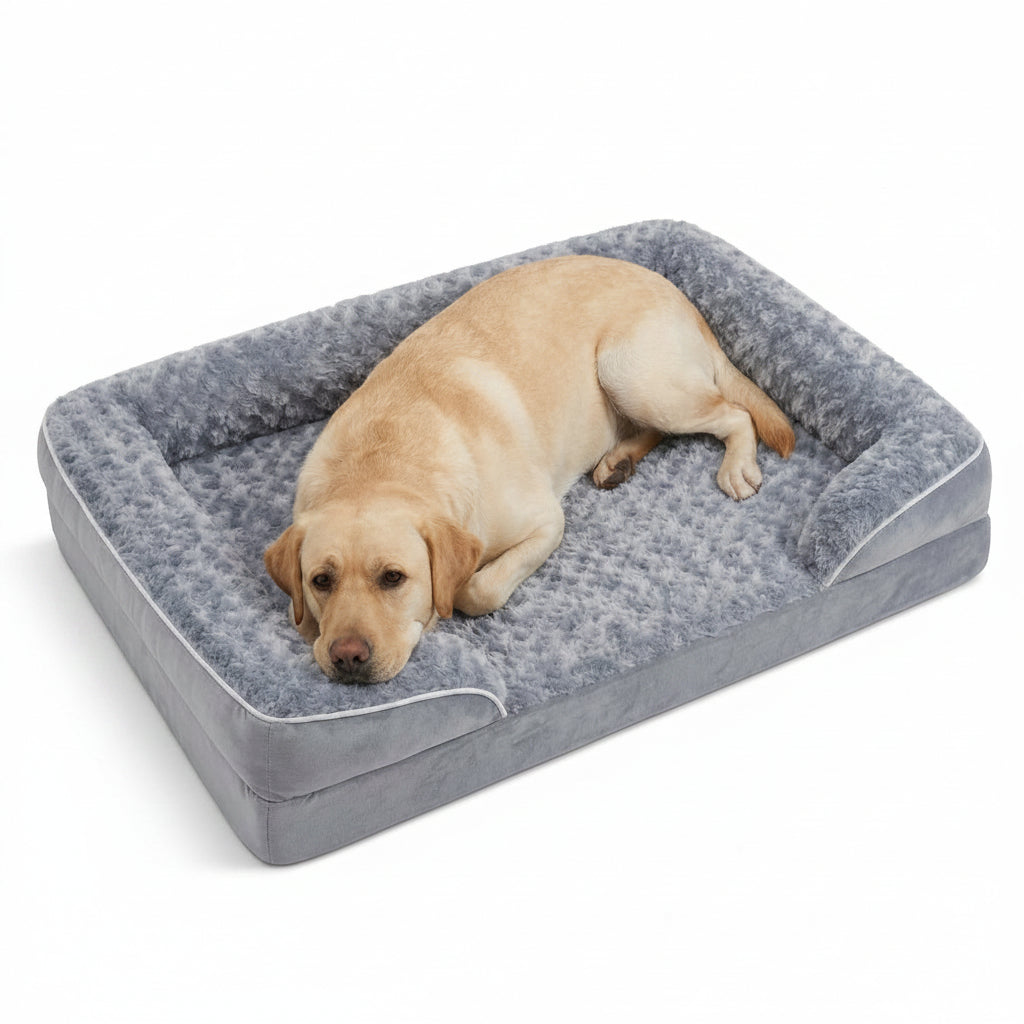 Fluffy-Rimmed Original Orthopedic Dog Bed
