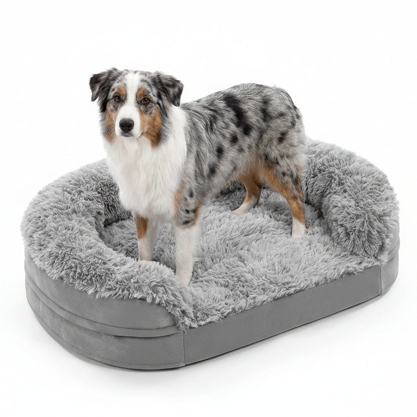 Plush Semicircle Orthopedic Dog Bed