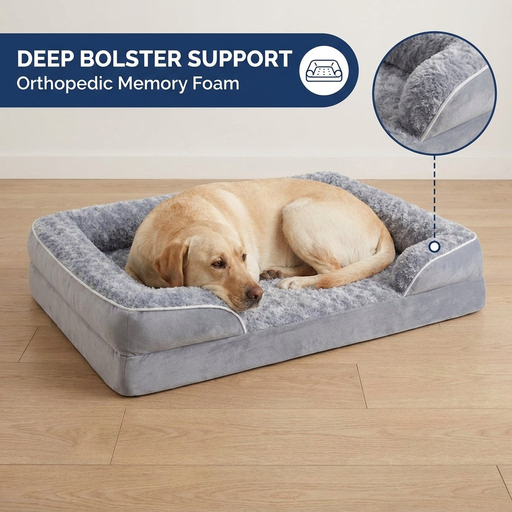Fluffy-Rimmed Original Orthopedic Dog Bed