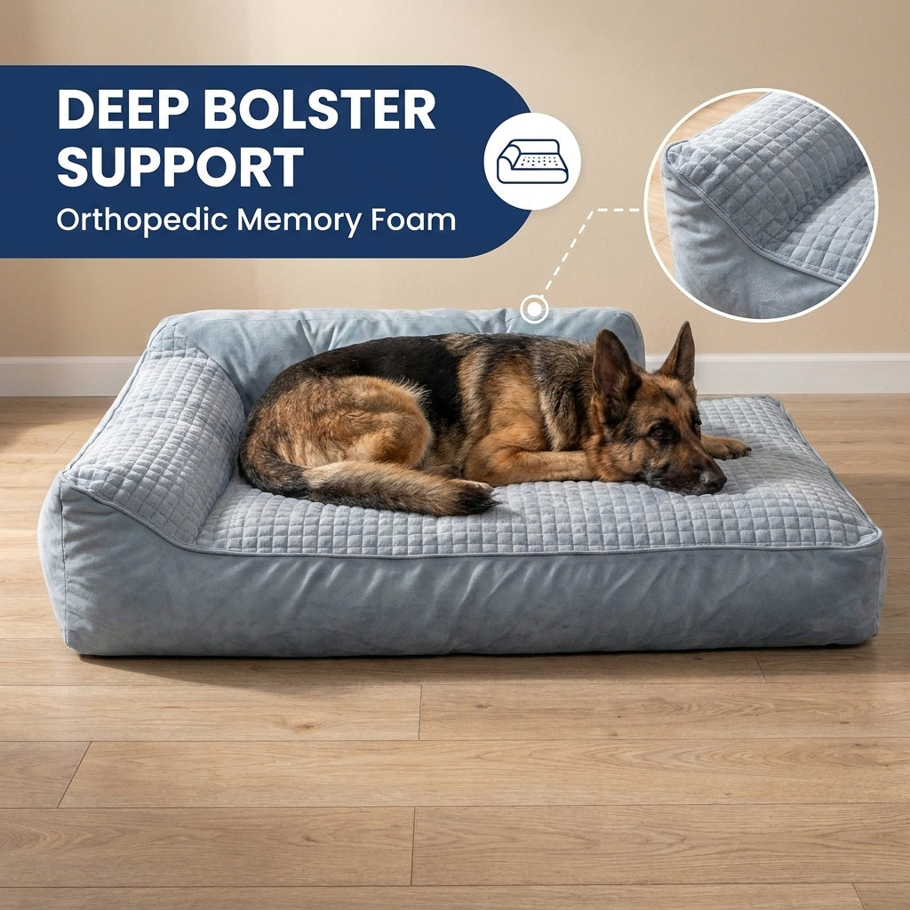 Corner Bolster Orthopedic Dog Bed Mat